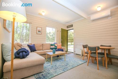 Two room place in Harrietville. Be cool, there\s air-con!