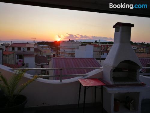 Home for six or more in Le Castella with terrace and internet.