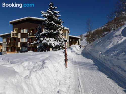 Animali domestici ammessi. Les Deux Alpes ai vostri piedi!