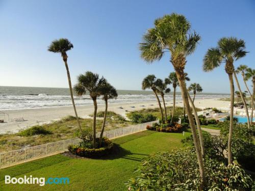 Be cool, there's air-con! Clearwater Beach at your feet!