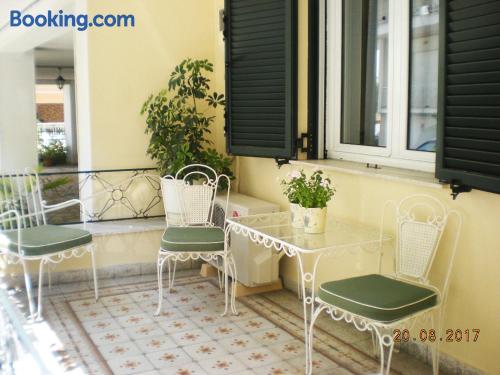 Appartement avec terrasse. Chauffage