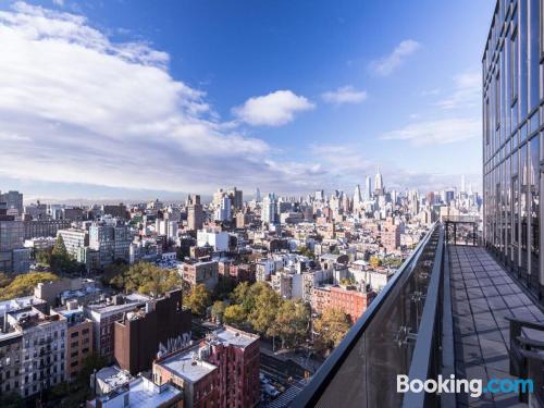 Apartamento com terraço e Wi-fi em Nova York