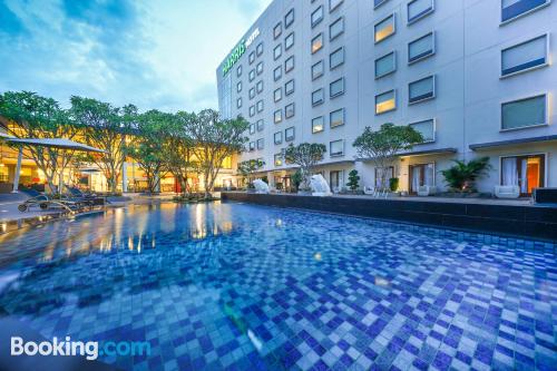 Ferienwohnung mit pool und terrasse. Ideal für zwei personen.