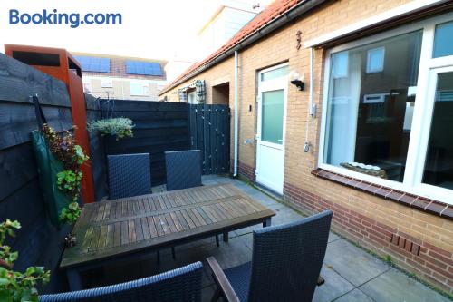 Cot available home in Egmond Aan Zee with terrace and internet.