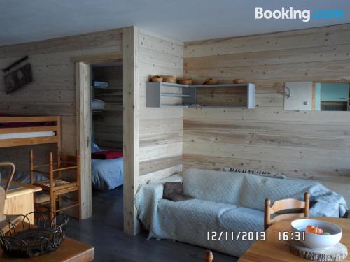 Apartamento de un dormitório em Les Deux Alpes. Com terraço!