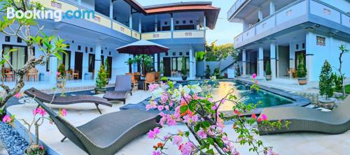 Swimming pool and internet home in Padangbai with air-con