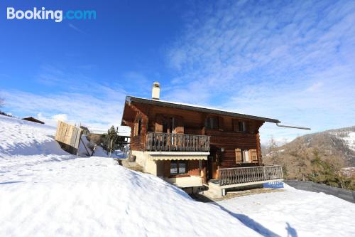 Home for families in La Tzoumaz with terrace