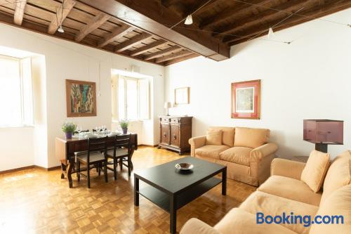 Perfect location and air in Rome with internet.