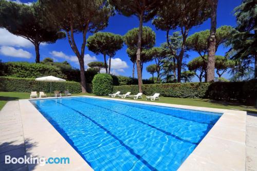 Place with terrace with pool.