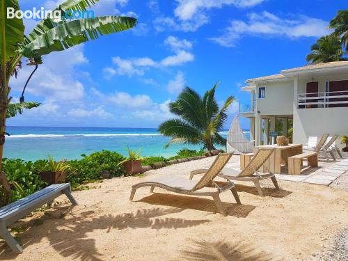 Three room place in Rarotonga. Good choice for six or more