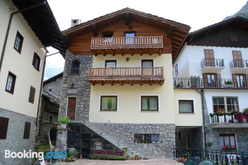 Superb location. In Courmayeur.
