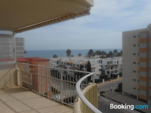 Apartment in Playa de Xeraco with terrace and pool.