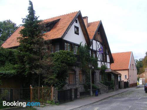 Pratique appartement à Chełmno. Internet et terrasse