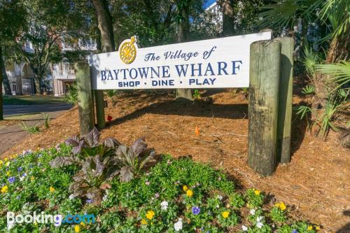 Stay cool: air-con apartment in Destin with swimming pool.