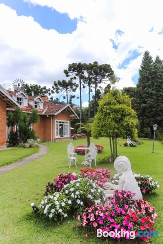 Animals allowed apartment in Campos do Jordao with terrace