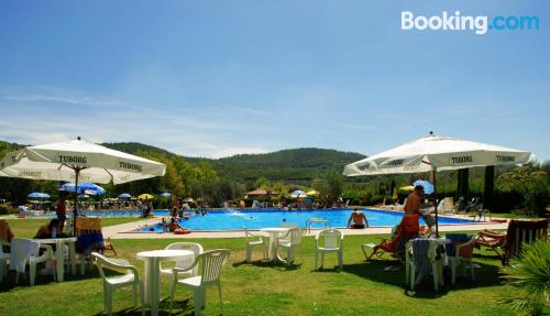 Apartamento em Bolsena. Terraço e piscina