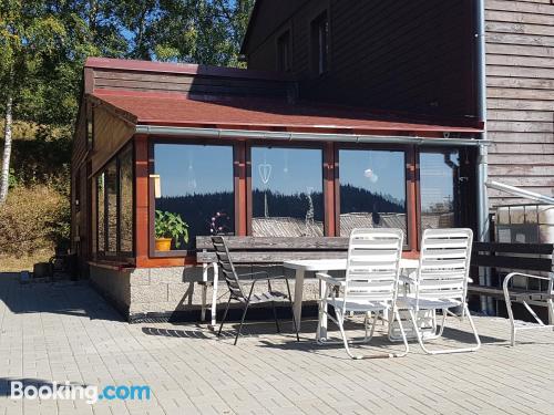 Grand appartement avec deux chambres. Terrasse et Wifi!