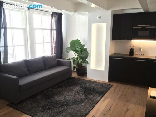 Amazing location and terrace in Amsterdam. Convenient for couples!