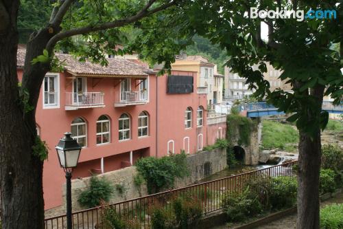 Place for two people in Rennes-les-Bains. Enjoy your terrace