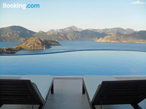 Place with terrace. Enjoy your swimming pool in Selimiye!