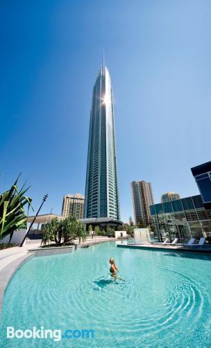 Central location with air in Gold Coast and internet