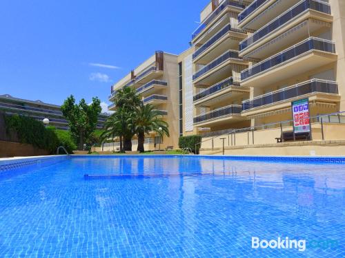 Salou from a downtown with terrace and pool