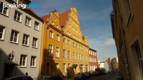 Prático apartamento para duas pessoas, no melhor endereço de Stralsund