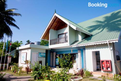 Wohnung mit Terrasse. In La Digue