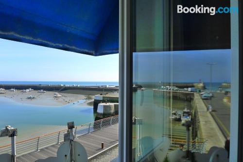 Apartment for 2 people in Port-en-Bessin-Huppain. Terrace!